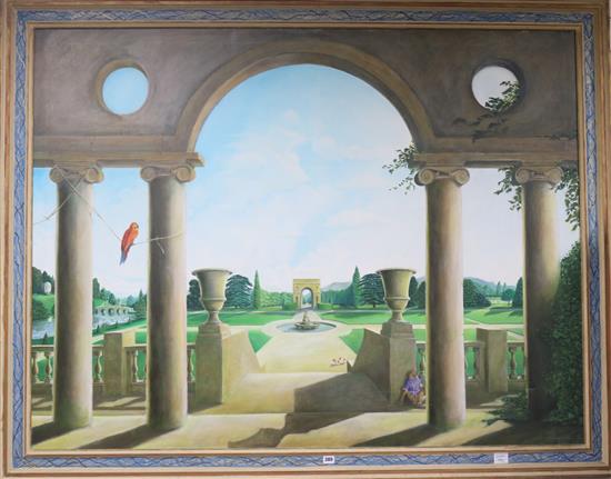 Andrew Protheroe Garden scene 119 x 156cm